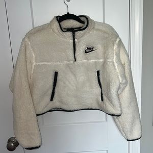 Nike cropped sherpa sweater